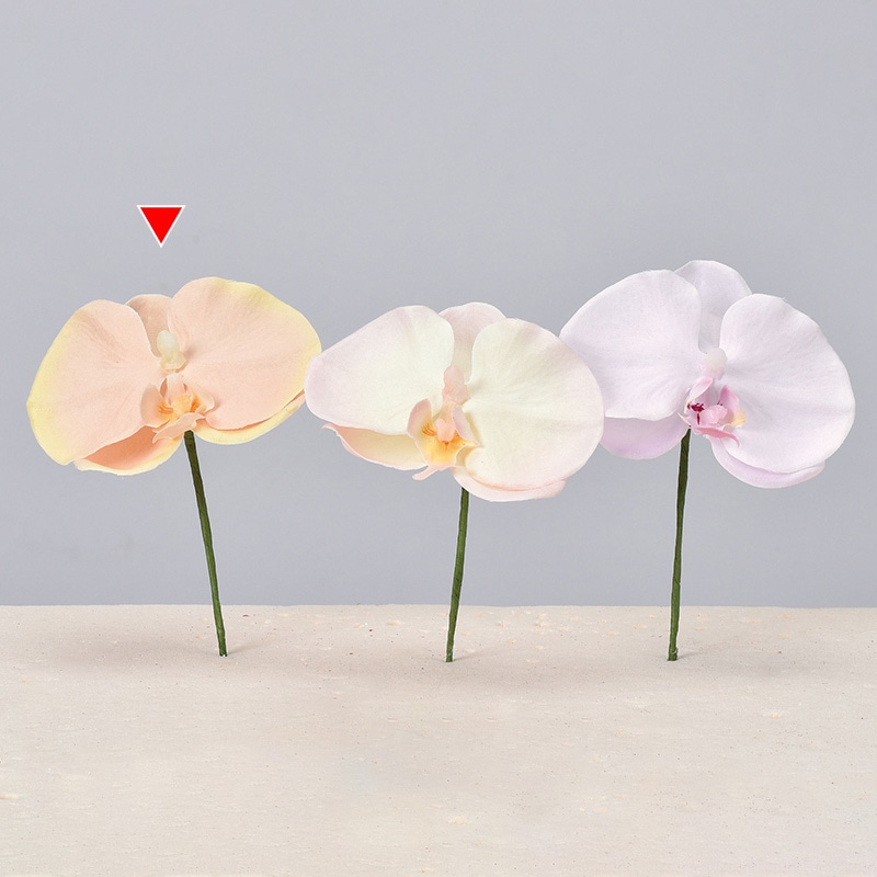 アスカ商会 造花 A-34238　コチョウランピック　L #004　ピーチ 1本（ご注文単位1本）【直送品】