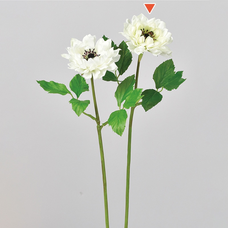 アスカ商会 造花 A-33018　アネモネ #052　ホワイトグリ-ン 1本（ご注文単位1本）【直送品】
