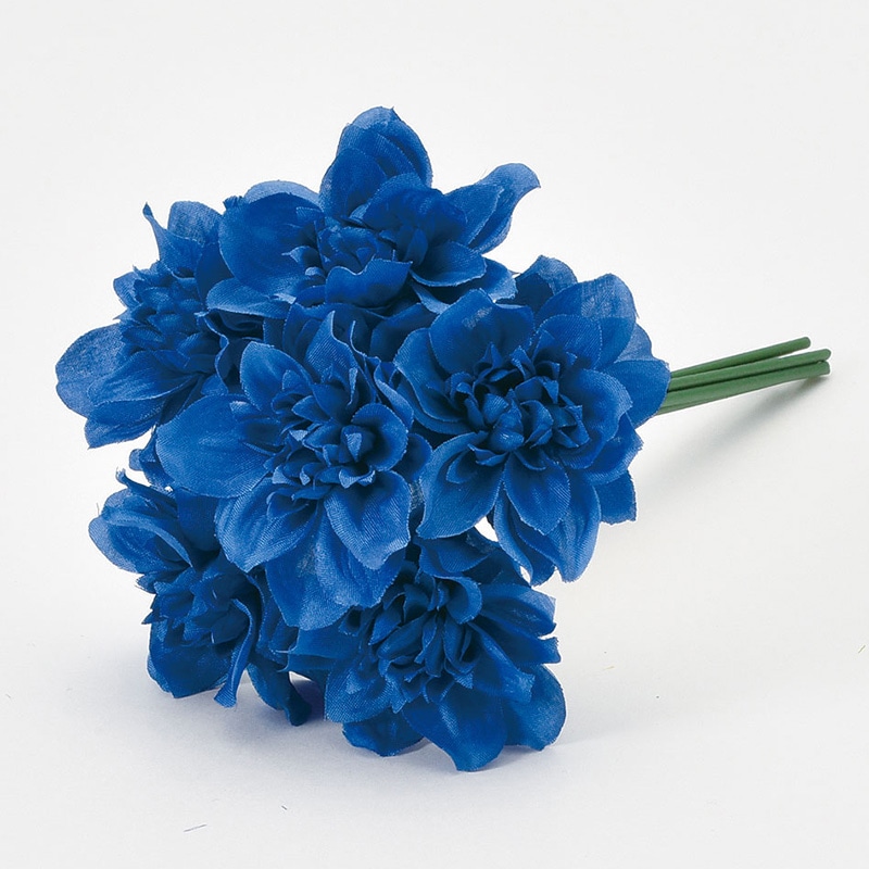 アスカ商会 造花 A-34239　ダリアバンドル #009　ブルー 1束（ご注文単位1束）【直送品】