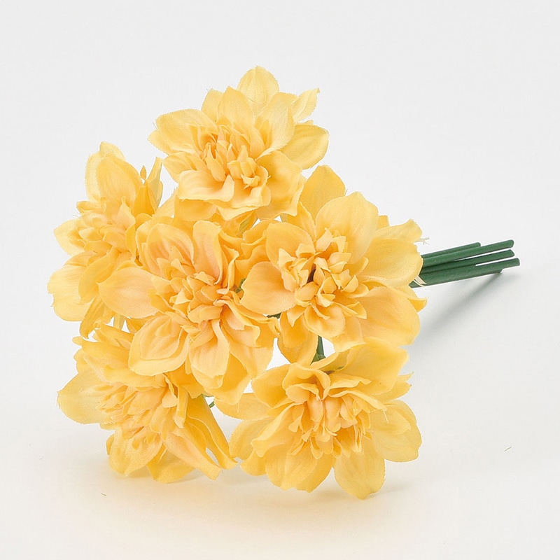 アスカ商会 造花 A-34239　ダリアバンドル #030B　ライトオレンジ 1束（ご注文単位1束）【直送品】