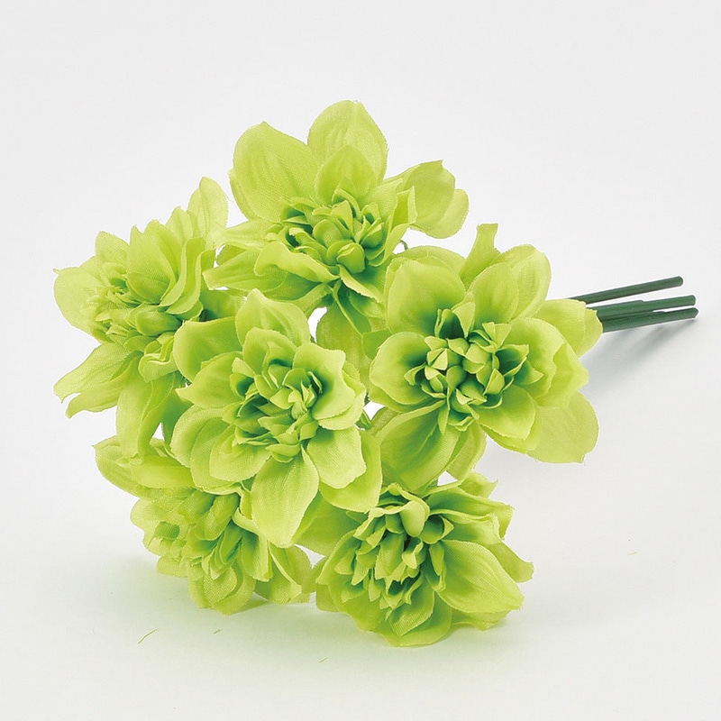 アスカ商会 造花 A-34239　ダリアバンドル #051L　ライム 1束（ご注文単位1束）【直送品】