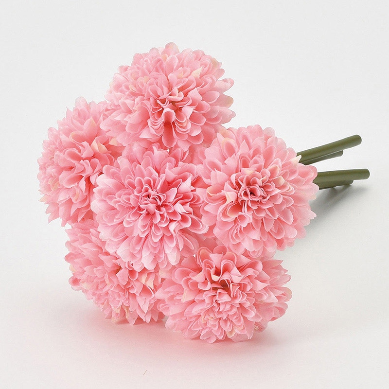 アスカ商会 造花 A-34241　ポンポンマムバンドル #003　ピンク 1束（ご注文単位1束）【直送品】