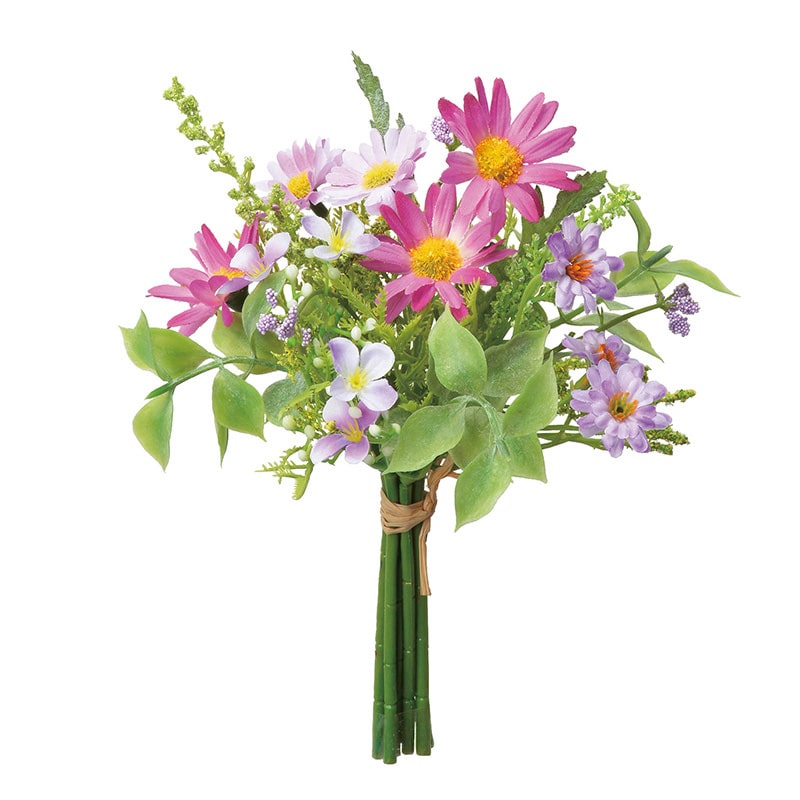 アスカ商会 造花 A-34285　ミックスフラワーバンチ #007　パ-プル 1束（ご注文単位1束）【直送品】