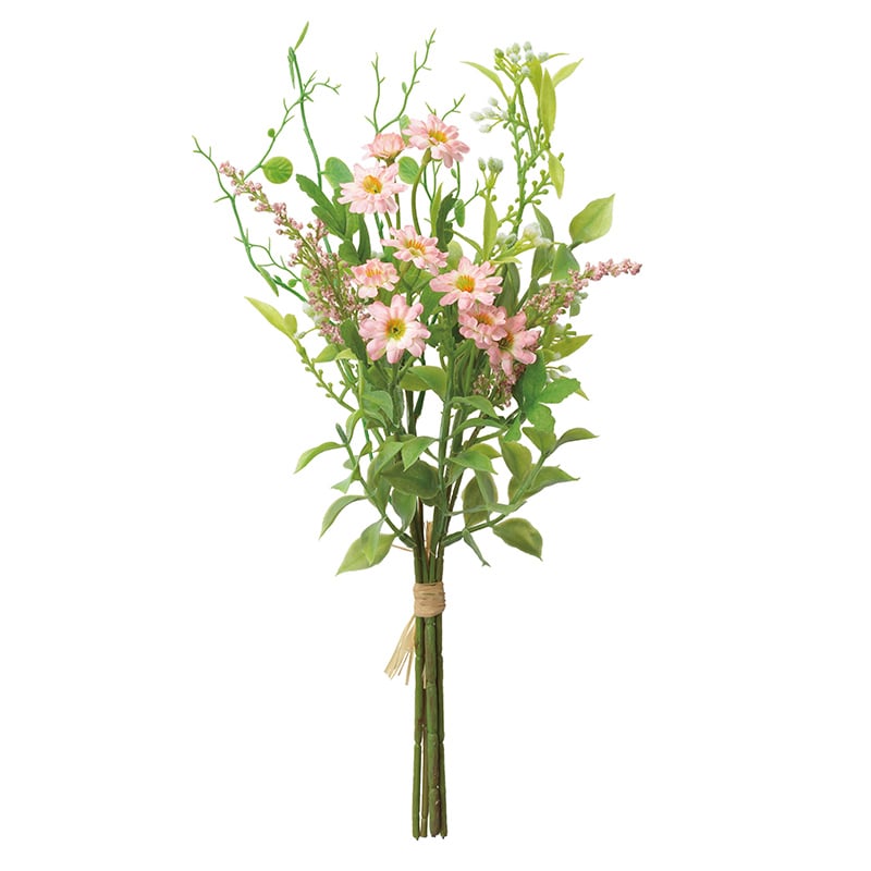 アスカ商会 造花 A-34286　ミックスフラワーバンチ #003　ピンク 1束（ご注文単位1束）【直送品】