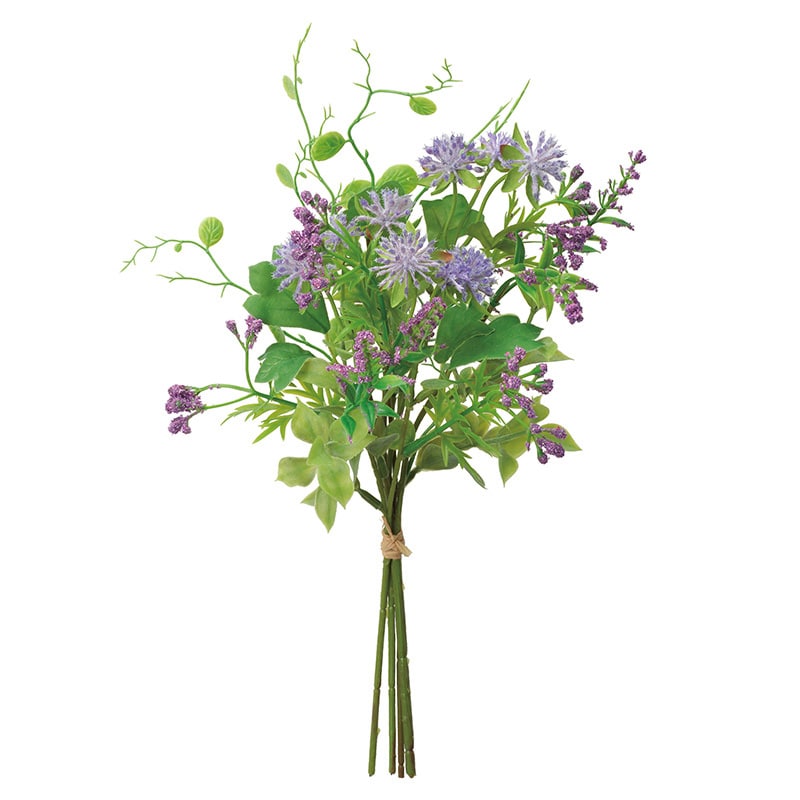 アスカ商会 造花 A-34287　ミックスフラワーバンチ #007　パ-プル 1束（ご注文単位1束）【直送品】