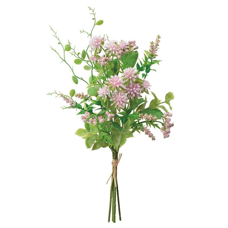 アスカ商会 造花 A-34287　ミックスフラワーバンチ #003　ピンク 1束（ご注文単位1束）【直送品】