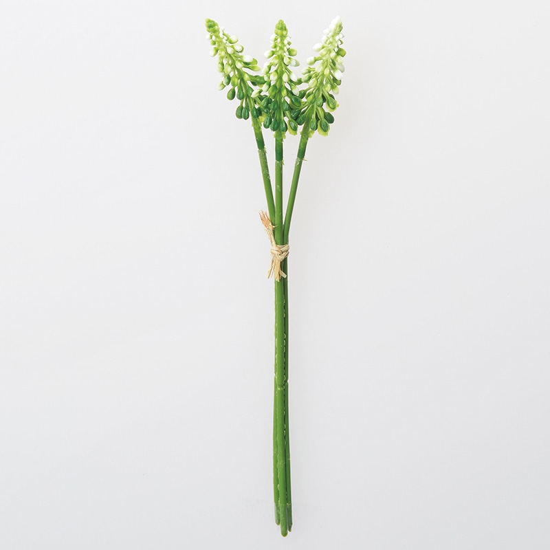 アスカ商会 造花 A-34377 ムスカリ #001 ホワイト 1束(ご注文単位1束)【直送品】