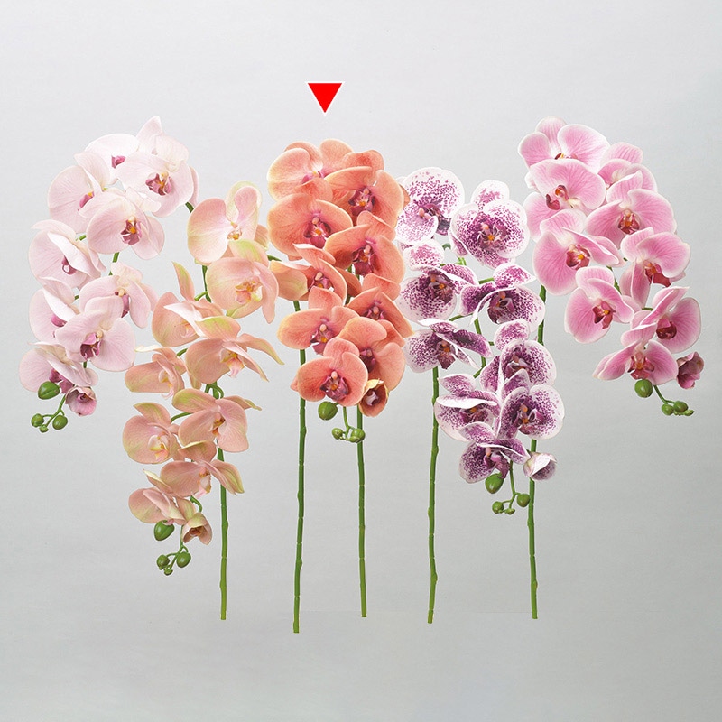 アスカ商会 造花 A-34290コチョウラン #004D　ピ-チバ-ガンディ 1本（ご注文単位1本）【直送品】