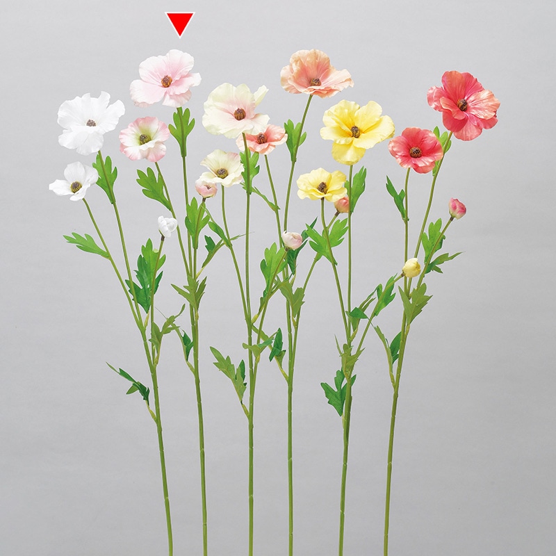 アスカ商会 造花 A-34294バターカップ #003 ピンク 1本(ご注文単位1本)【直送品】