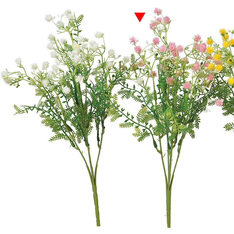 >アスカ商会 造花 A-34296 ミニフラワーブッシュ #003 ピンク 1本(ご注文単位1本)【直送品】