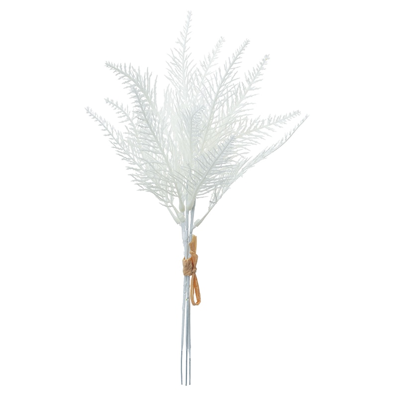 アスカ商会 造花・グリーン A-43854 サイプレスバンチ #001 ホワイト 1束(ご注文単位1束)【直送品】