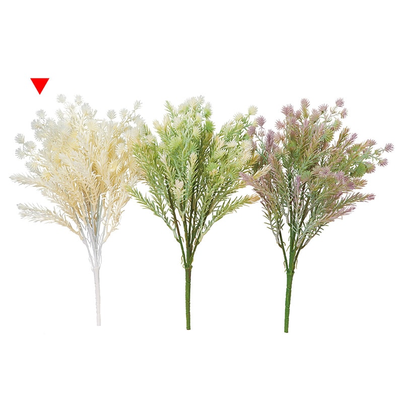 >アスカ商会 造花・グリーン A-43857 フィリカリーフブッシュ #011Y クリ-ムイエロ- 1本(ご注文単位1本)【直送品】