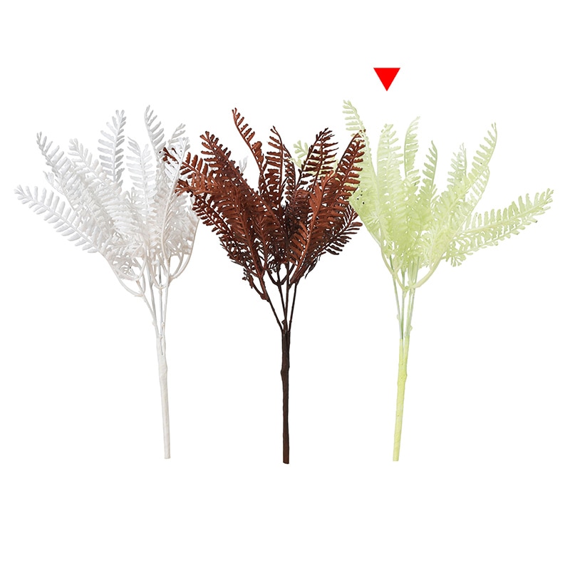 アスカ商会 造花・グリーン A-43861　ファーンリーフ #053A　クリームグリーン 1本（ご注文単位1本）【直送品】