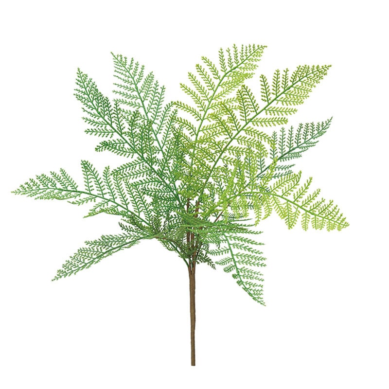 アスカ商会 造花・グリーン A-43874　ファーンリーフブッシュ #051A　グリ-ン 1本（ご注文単位1本）【直送品】
