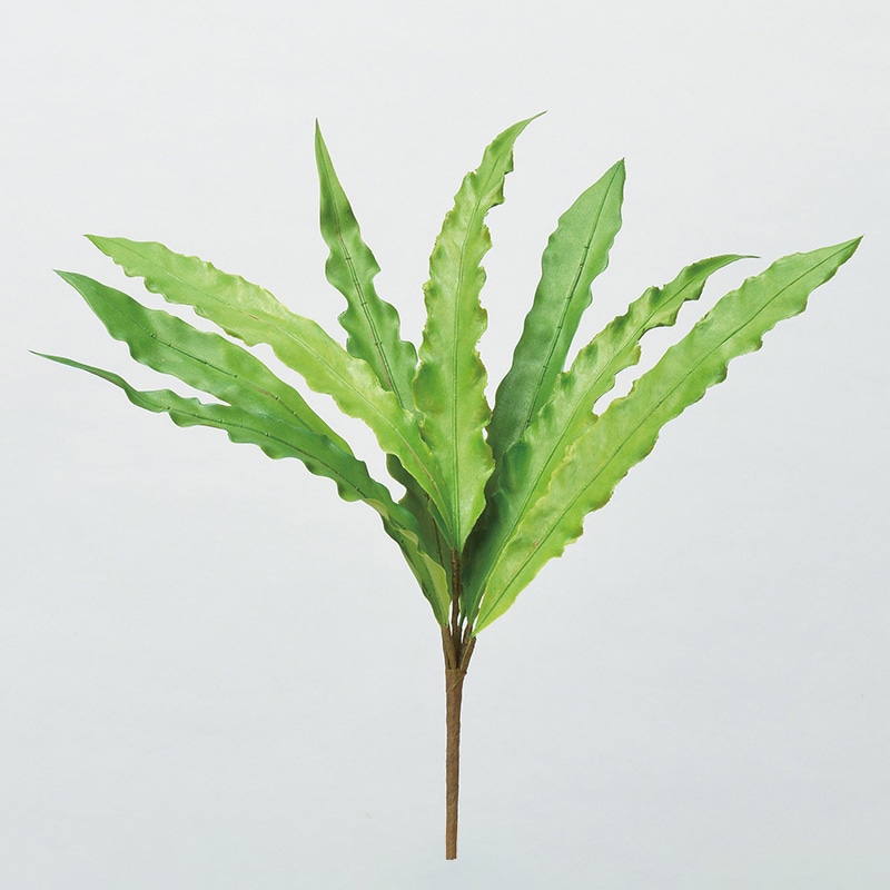 アスカ商会 造花・グリーン A-43877　ファーンリーフブッシュ #051A　グリ-ン 1本（ご注文単位1本）【直送品】