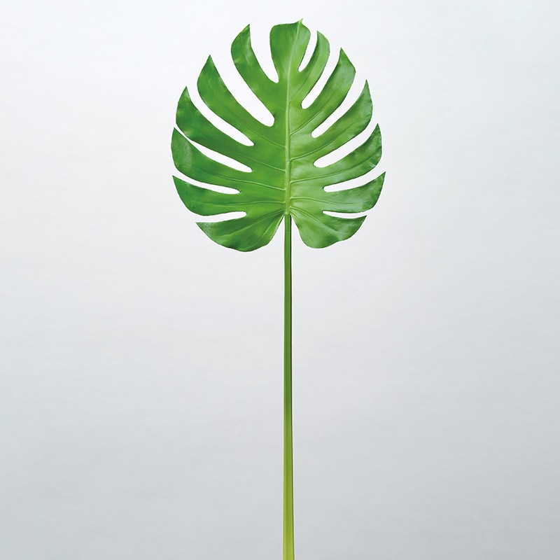 アスカ商会 造花・グリーン A-43904　モンステラ #052B　ライトグリ-ン 1本（ご注文単位1本）【直送品】