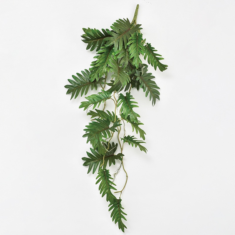 アスカ商会 造花・グリーン A-43907 スプリットフィローバイン #051A グリ-ン 1本(ご注文単位1本)【直送品】