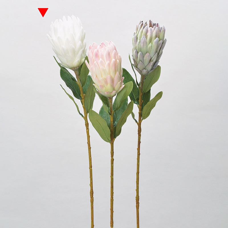 アスカ商会 造花 A-34331　プロテア #001　ホワイト 1本（ご注文単位1本）【直送品】