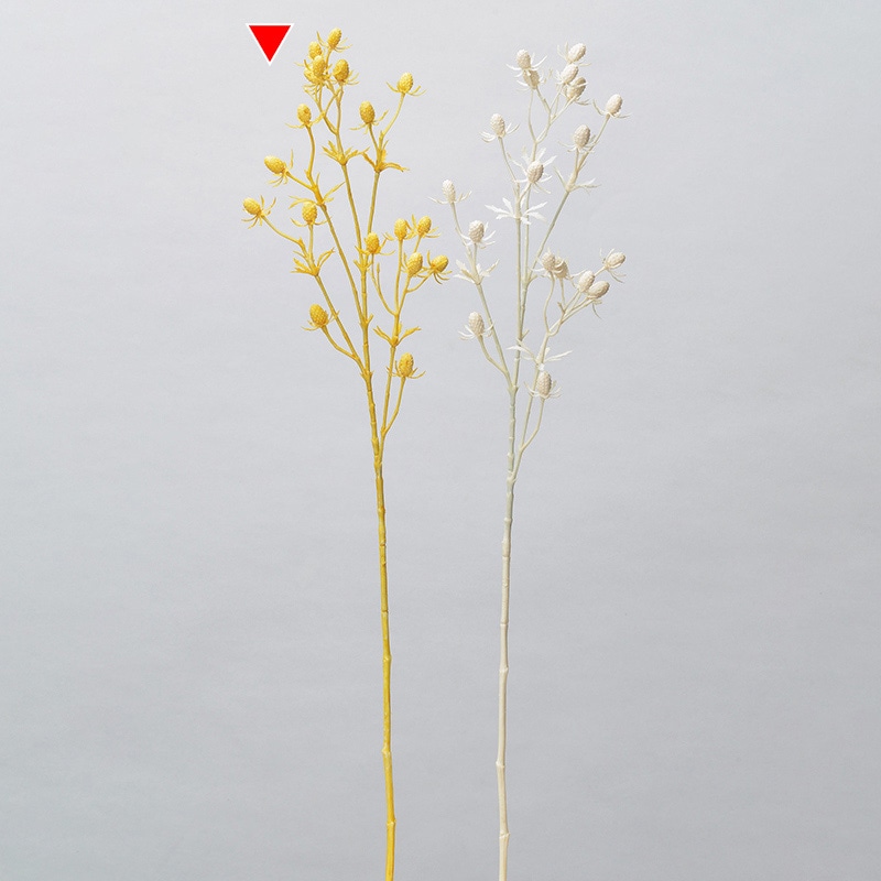 アスカ商会 造花 A-34333　エリンジウム×18 #010　イエロー 1本（ご注文単位1本）【直送品】