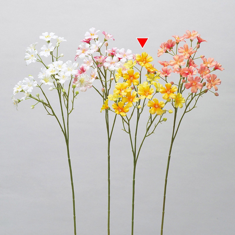 アスカ商会 造花 A-34334ミニフラワースプレー #010　イエロ- 1本（ご注文単位1本）【直送品】