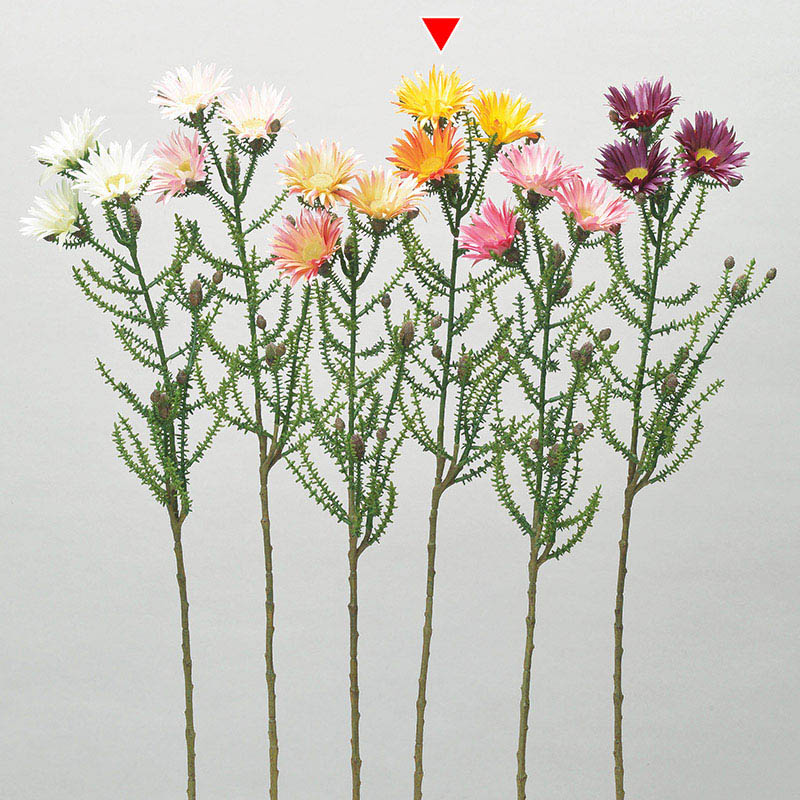 アスカ商会 造花 A-34337　フェノコマ×3 #010　イエロ- 1本（ご注文単位1本）【直送品】