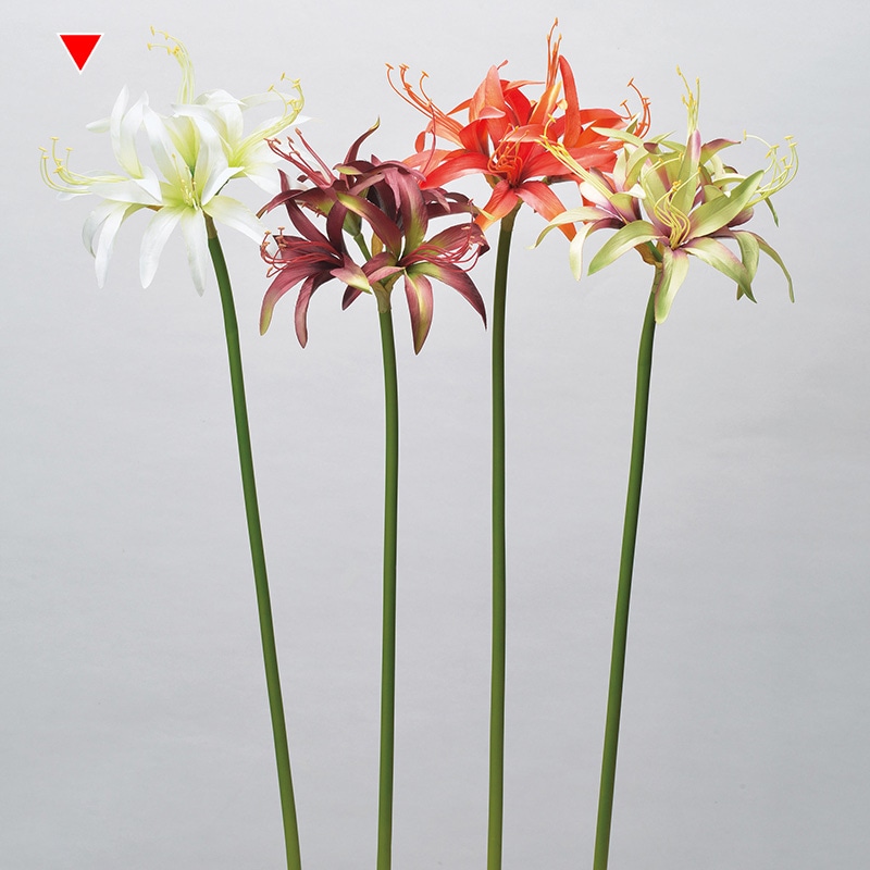 アスカ商会 造花 A-34338　アマリリス×4 #001　ホワイト 1本（ご注文単位1本）【直送品】