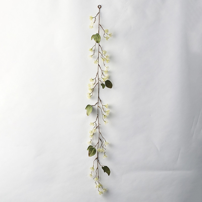 アスカ商会 造花 A-34339クレマチスシードガーランド #052B　ライトグリ-ン 1本（ご注文単位1本）【直送品】