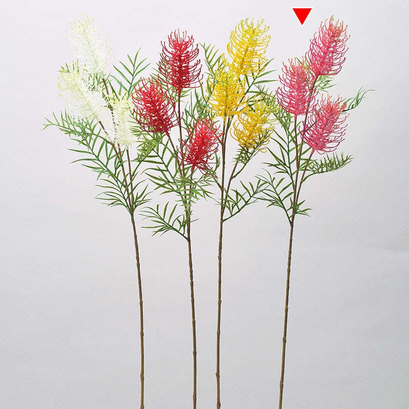 アスカ商会 造花 A-34340　グレビレア×3 #026　フッシャ 1本（ご注文単位1本）【直送品】