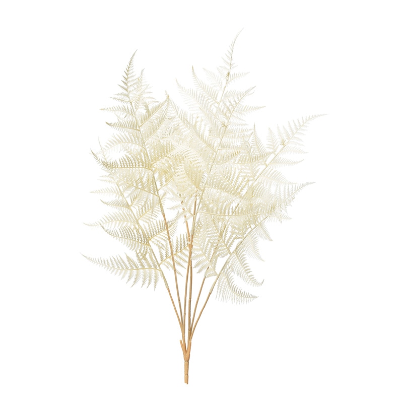 アスカ商会 造花・グリーン A-43949　ファーンブッシュ #011　クリ-ムホワイト 1本（ご注文単位1本）【直送品】