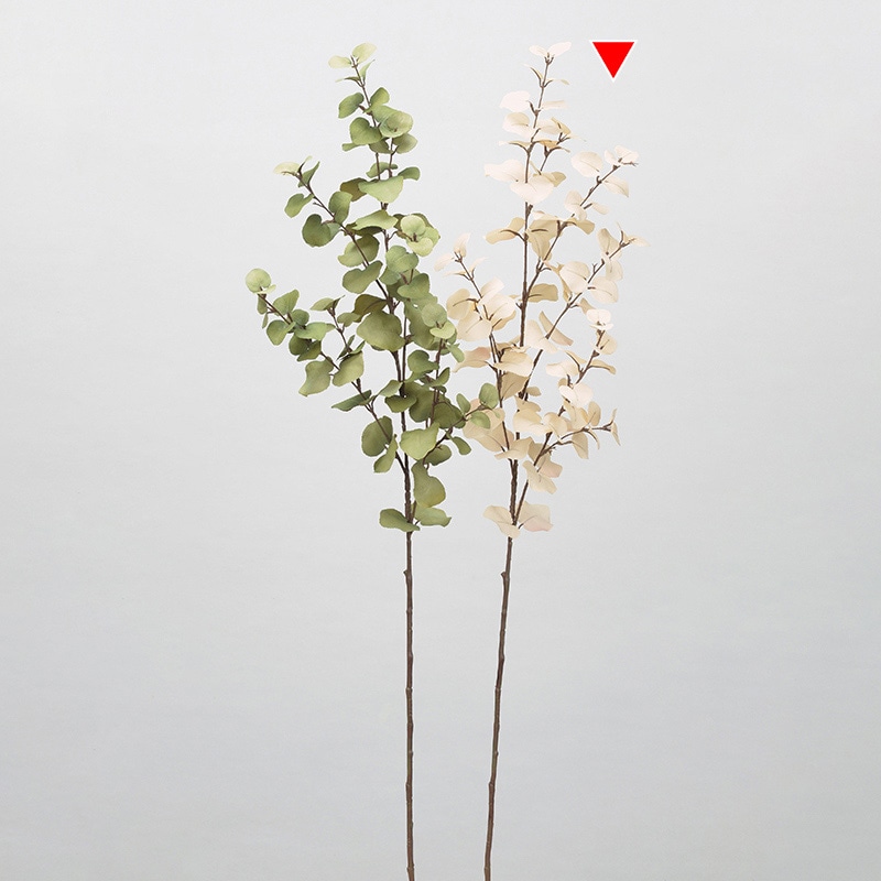 アスカ商会 造花・グリーン A-43952　ユーカリスプレー #091P　アイボリ-ピンク 1本（ご注文単位1本）【直送品】
