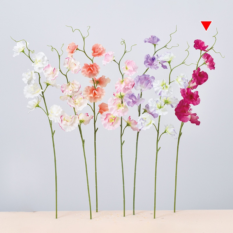 アスカ商会 造花 A-34346　スイトピー×7 #026　フッシャ 1本（ご注文単位1本）【直送品】