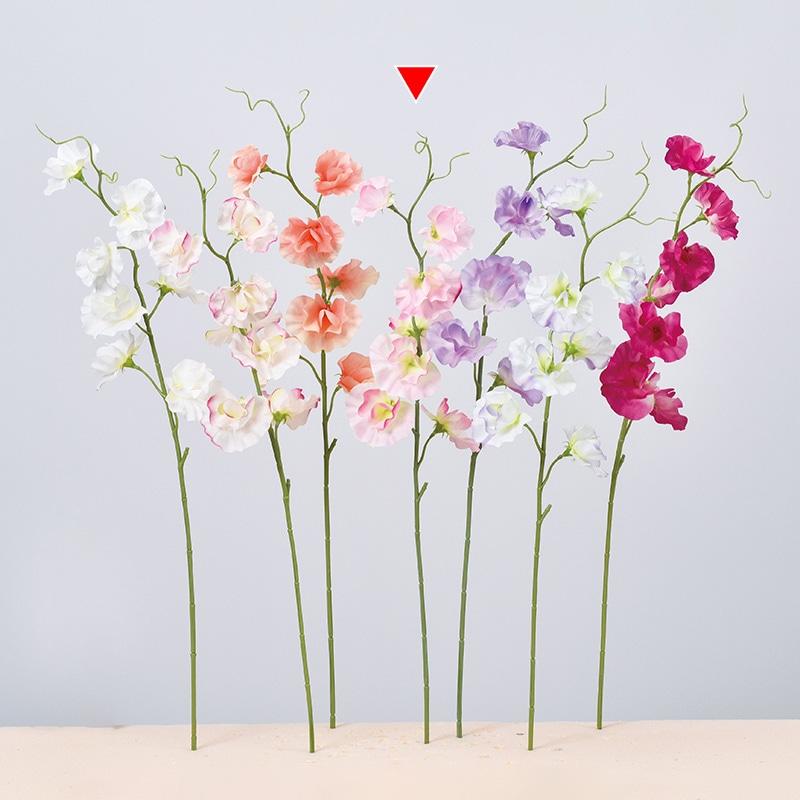 アスカ商会 造花 A-34346　スイトピー×7 #013　ライトピンク 1本（ご注文単位1本）【直送品】