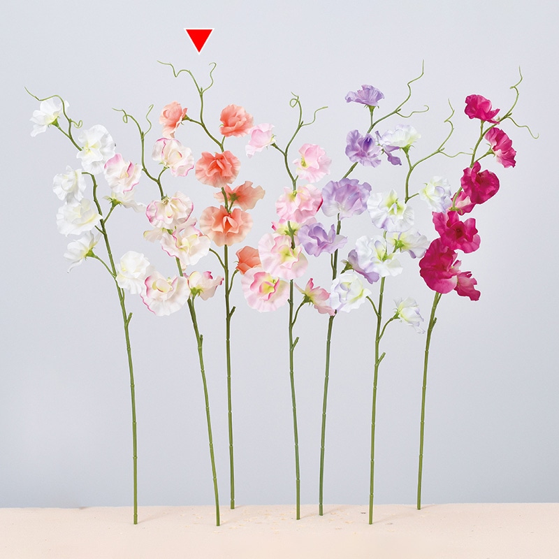 アスカ商会 造花 A-34346　スイトピー×7 #004　ピ-チ 1本（ご注文単位1本）【直送品】