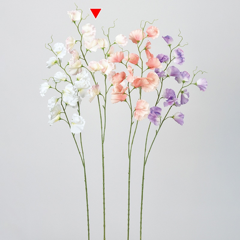 アスカ商会 造花 A-34348　スイトピー×14 #003C　クリ-ムピンク 1本（ご注文単位1本）【直送品】