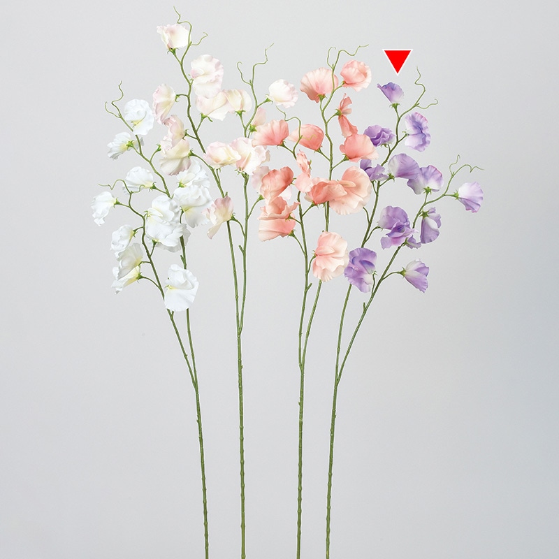 アスカ商会 造花 A-34348　スイトピー×14 #017　ライラック 1本（ご注文単位1本）【直送品】