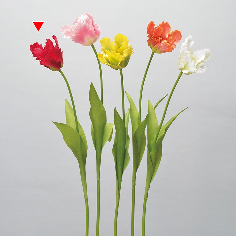 アスカ商会 造花 A-34354 チューリップ #002 レッド 1本(ご注文単位1本)【直送品】