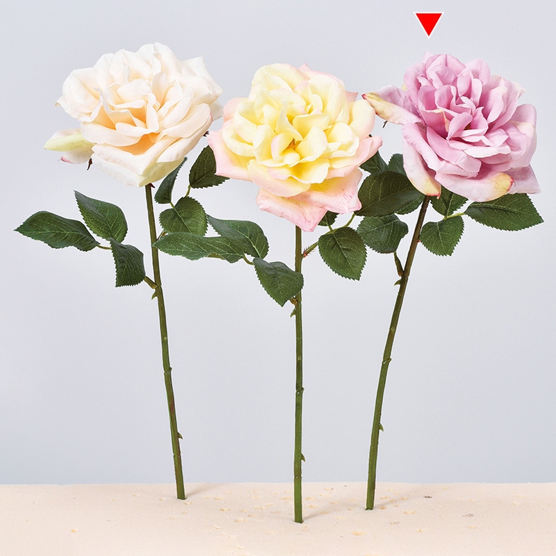 アスカ商会 造花 A-34357　ローズ #055B　ライトモ-ブ 1本（ご注文単位1本）【直送品】