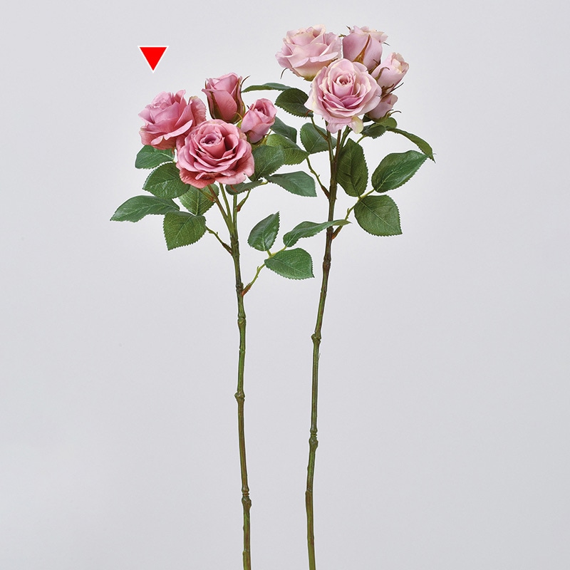 アスカ商会 造花 A-34359　ローズ×4　つぼみ×1 #055　モ-ブ 1本（ご注文単位1本）【直送品】