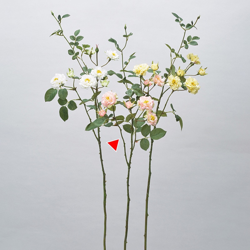 アスカ商会 造花 A-34360　ローズ×4　つぼみ×3 #013　ライトピンク 1本（ご注文単位1本）【直送品】