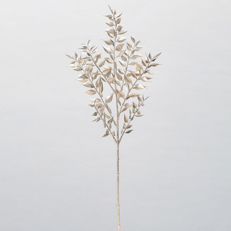 アスカ商会 造花・グリーン A-43972　リーフスプレー #027　シャンペン 1本（ご注文単位1本）【直送品】