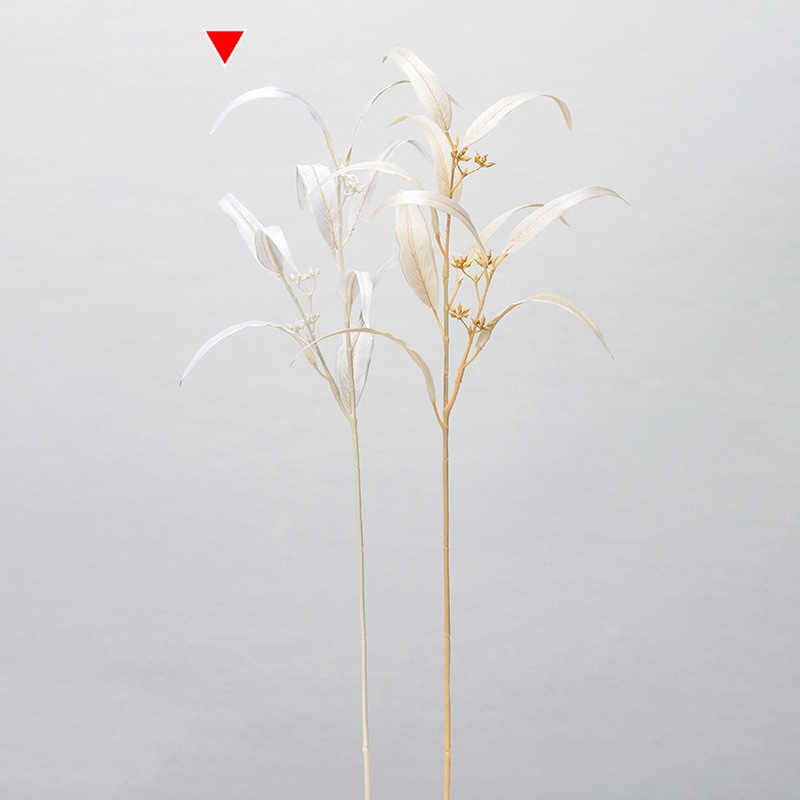 アスカ商会 造花・グリーン A-43973 ユーカリ #001 ホワイト 1本(ご注文単位1本)【直送品】