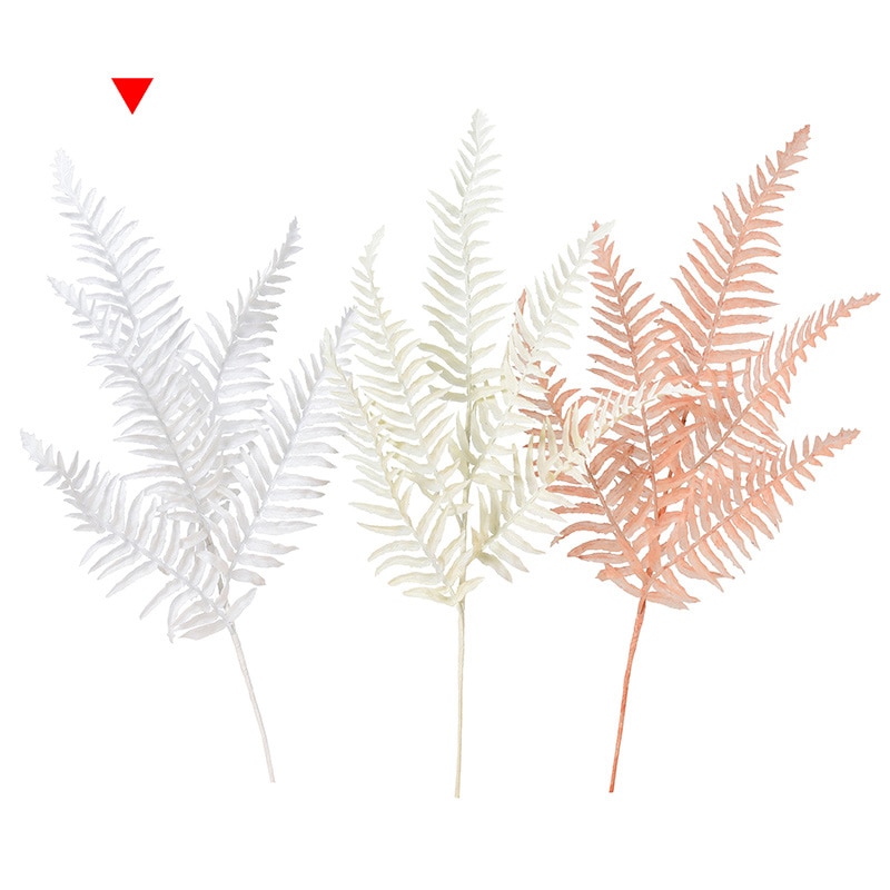 アスカ商会 造花・グリーン A-43994　ファーンリーフスプレー #001　ホワイト 1本（ご注文単位1本）【直送品】