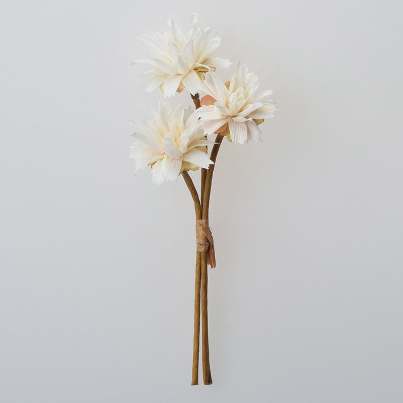 アスカ商会 造花 A-34393　ミニフラワーバンチ #011　クリ-ムホワイト 1束（ご注文単位1束）【直送品】