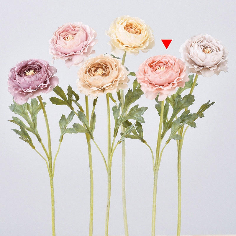 アスカ商会 造花 A-34397　ラナンキュラス #014P　サ-モンピンク 1本（ご注文単位1本）【直送品】