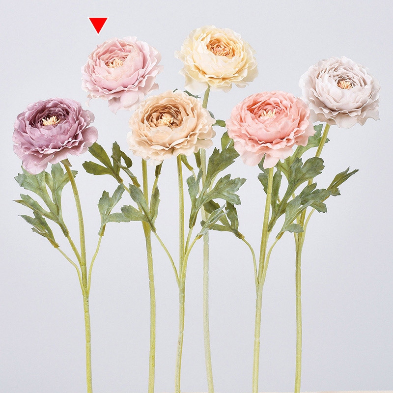 アスカ商会 造花 A-34397　ラナンキュラス #007B　ライトパ-プル 1本（ご注文単位1本）【直送品】