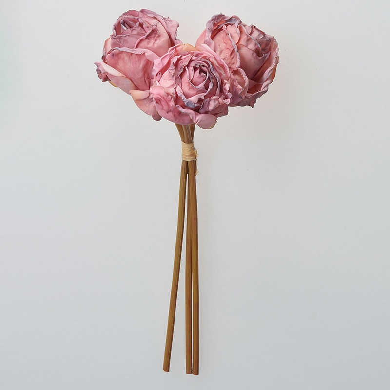 アスカ商会 造花 A-34407 ローズバンチ #055A アンテイ-クモ-ブ 1束(ご注文単位1束)【直送品】