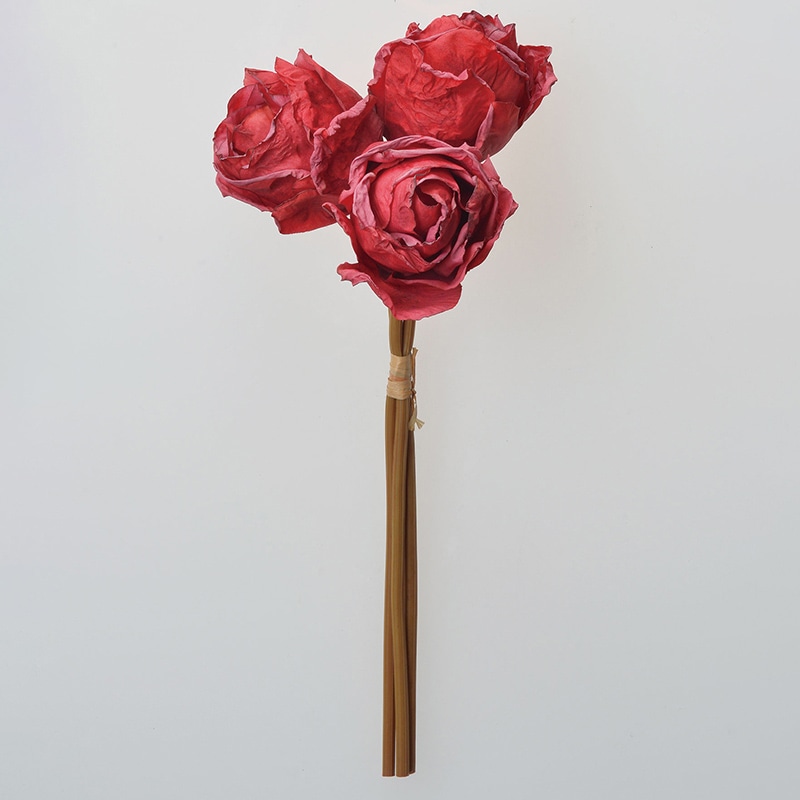 アスカ商会 造花 A-34407 ローズバンチ #002A アンティ-クレッド 1束(ご注文単位1束)【直送品】