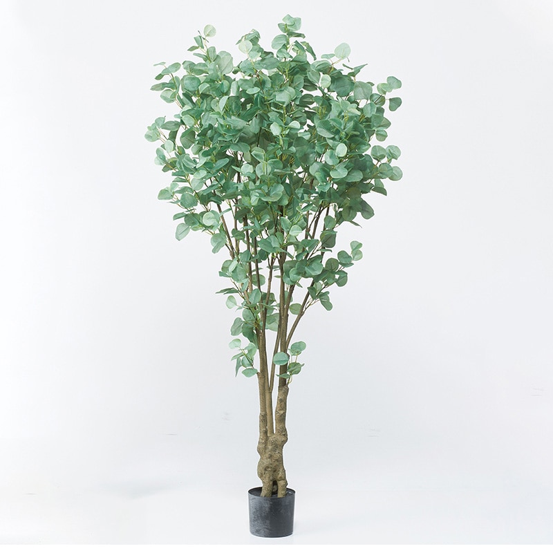 アスカ商会 造花・観葉植物 A-51041　ユーカリ #051A　グリ-ン　ポット付 1本（ご注文単位1本）【直送品】