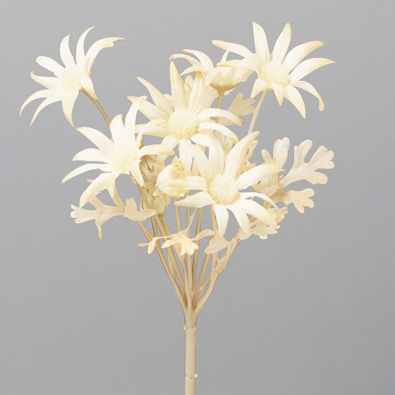 アスカ商会 造花 A-34410フランネルフラワーブッシュ #008 ベ-ジュ 1本(ご注文単位1本)【直送品】