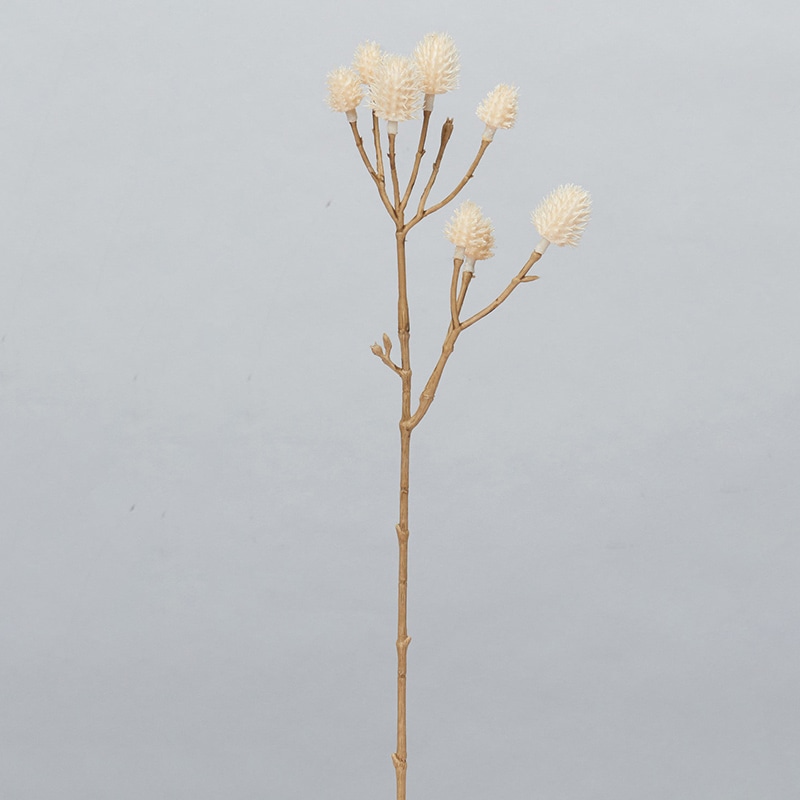 アスカ商会 造花 A-34412　エリンジウムピック×8 #011　クリームホワイト 1本（ご注文単位1本）【直送品】